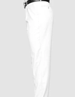 Statement Men's Dress Pants - Solid Pleated Slacks -Stylish Men's Formal Wear pa 200a white