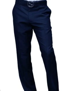 Statement Men's 100% Wool Dress Pants - Flat Front Slacks -Stylish Men's Formal Wear pa 200b sapphire