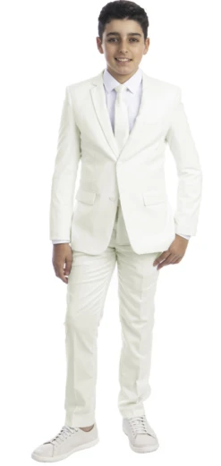 Perry Ellis Boy's 5 Piece Suit With Shirt & Tie - U Shaped Vest -Stylish Men's Formal Wear pb363 18 ow