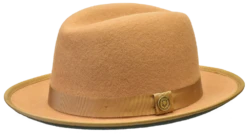 Bruno Capelo Men's Fedora Style Wool Hat - Red Bottom Hats