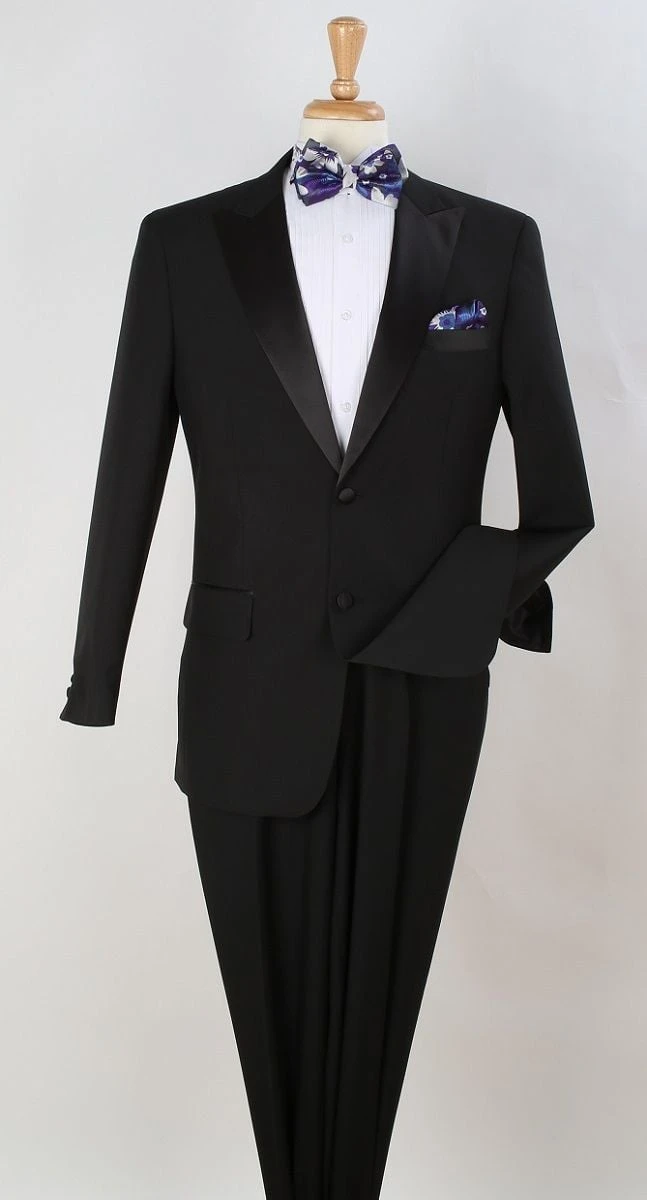 Royal Diamond Men's 2pc Wool Feel Tuxedo - Pleated Pants 4 Royal Diamond Men's 2pc Wool Feel Tuxedo - Pleated Pants - Image 2