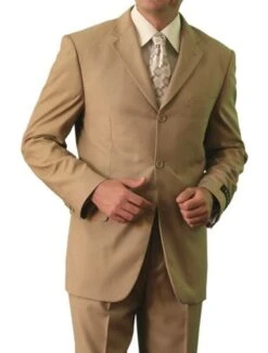 Royal Diamond Men's 2 Piece Executive Suit - Discount Pricing -Stylish Men's Formal Wear r310camel
