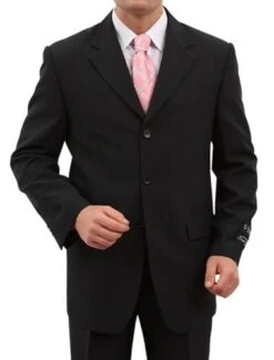 Royal Diamond Men's 2 Piece Executive Suit - Discount Pricing -Stylish Men's Formal Wear r31black