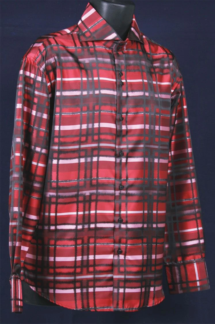 Daniel Ellissa Men's Fashion Dress Shirt - Rugged Checker 4 Daniel Ellissa Men's Fashion Dress Shirt - Rugged Checker - Image 2