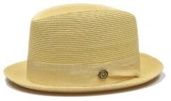 Bruno Capelo Men's Fedora Style Straw Hat - Center Dent -Stylish Men's Formal Wear ro 552 1800x1800