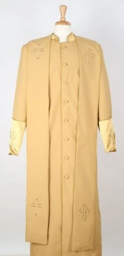 Tony Blake Men's Church Robe With Stole - Pastor Church Robe -Stylish Men's Formal Wear robe2 gold 8