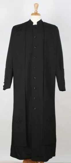 Tony Blake Men's Church Robe - Multiple Colors Available -Stylish Men's Formal Wear robe3 black 2 6 2