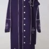 Tony Blake Men's Church Robe - Multiple Colors Available -Stylish Men's Formal Wear robe3 purple white 2 7