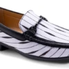 Montique Men's Fashion Dress Shoe - Diamond Stripes