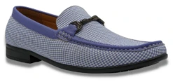 Montique Men's Fashion Dress Shoe - Light Houndstooth -Stylish Men's Formal Wear s2318 lavender