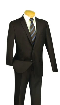 Vinci Men's 2 Piece Slim Fit Suit - Textured Weave