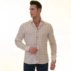 Gravity By Statement Men's Long Sleeve 100% Cotton Shirt - Varying Patterns 11 Gravity By Statement Men's Long Sleeve 100% Cotton Shirt - Varying Patterns -Stylish Men's Formal Wear s3 1