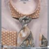 Daniel Ellissa Men's French Cuff Dress Shirt Set - Polka Dot -Stylish Men's Formal Wear sand 3780