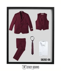 Stacy Adams Boy's 5 Piece Suit In Solid Colors - Varied Ties 20 Stacy Adams Boy's 5 Piece Suit In Solid Colors - Varied Ties -Stylish Men's Formal Wear sb282 06 67724