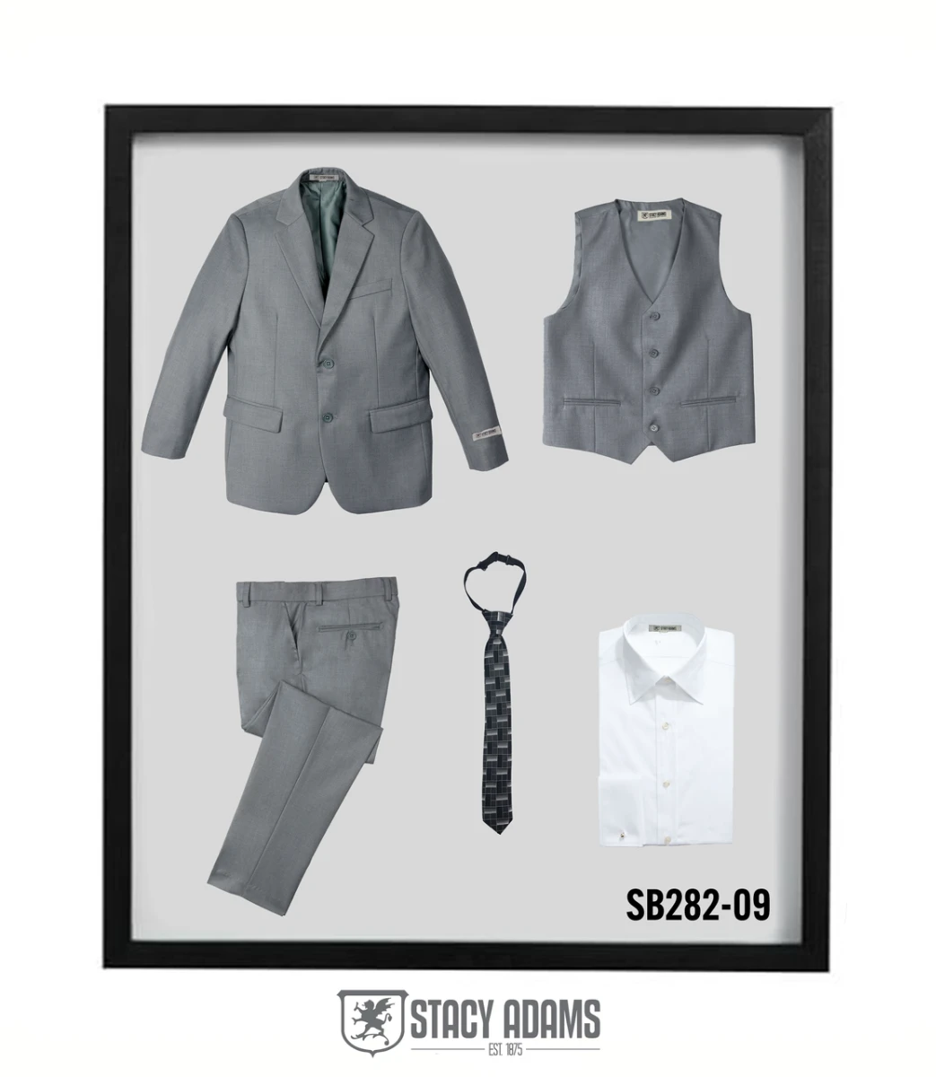 Stacy Adams Boy's 5 Piece Suit In Solid Colors - Varied Ties 10 Stacy Adams Boy's 5 Piece Suit In Solid Colors - Varied Ties - Image 8