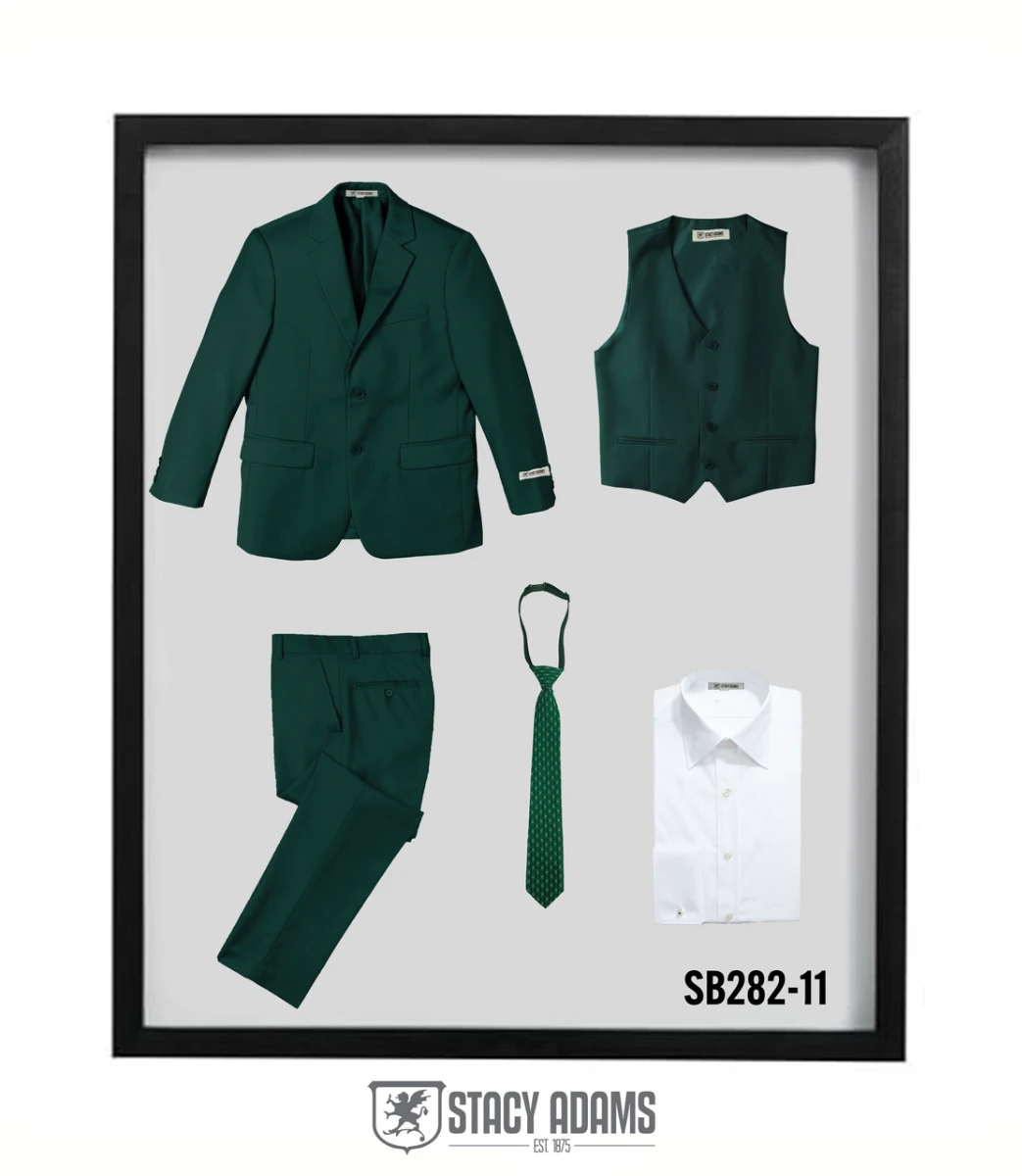 Stacy Adams Boy's 5 Piece Suit In Solid Colors - Varied Ties 12 Stacy Adams Boy's 5 Piece Suit In Solid Colors - Varied Ties - Image 10