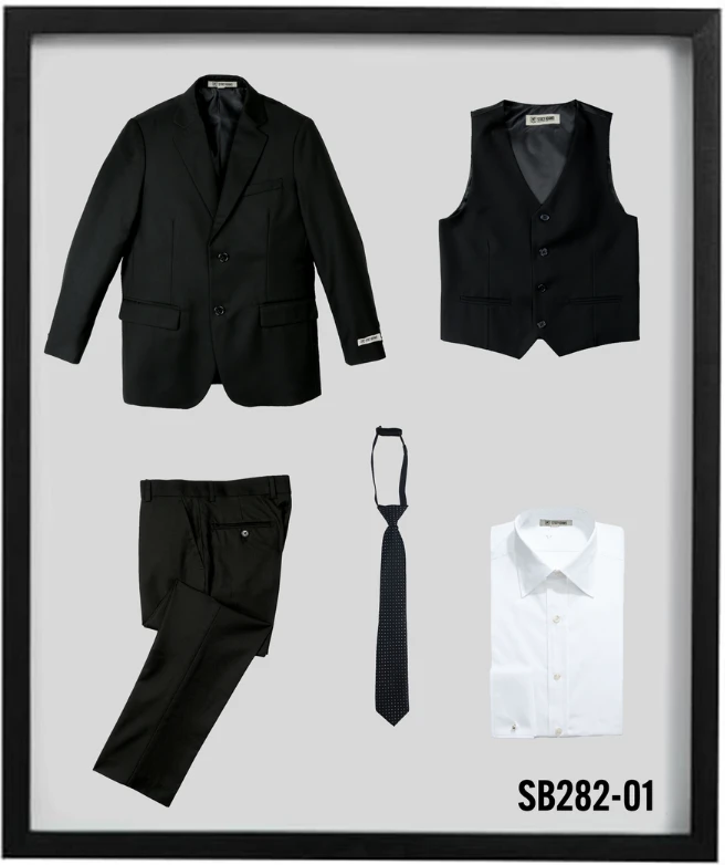 Stacy Adams Boy's 5 Piece Suit In Solid Colors - Varied Ties 16 Stacy Adams Boy's 5 Piece Suit In Solid Colors - Varied Ties - Image 14