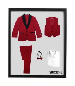Stacy Adams Boy's 5 Piece Tuxedo In Solid Colors - Varied Bowties -Stylish Men's Formal Wear sbt282 10 tagged 22884