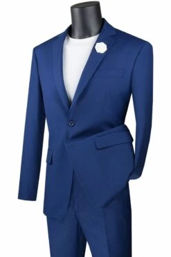 Vinci Men's 2 Button Slim Fit Suits - Simply Stylish -Stylish Men's Formal Wear sc900 12 twilight blue