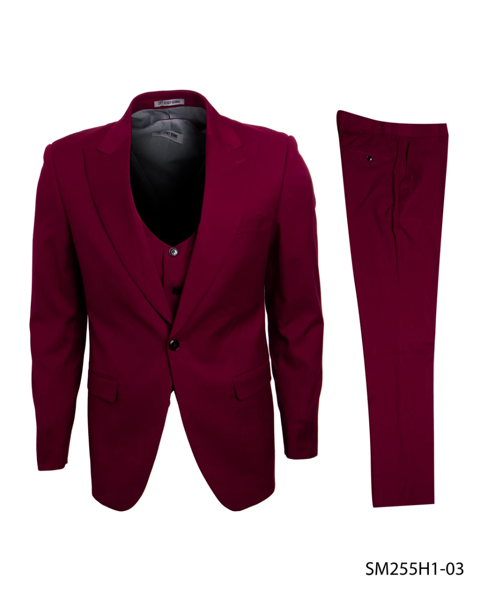 Stacy Adams Men's 3 Piece Executive Suit - Bold Color 4 Stacy Adams Men's 3 Piece Executive Suit - Bold Color - Image 2