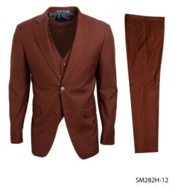 Stacy Adams Men's 3 Piece Executive Suit - Notch Lapel -Stylish Men's Formal Wear sm282h 12