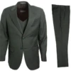 Stacy Adams Men's 3 Piece Executive Slim Suit - Textured Solid 1 Stacy Adams Men's 3 Piece Executive Slim Suit - Textured Solid -Stylish Men's Formal Wear sm324 04 olive