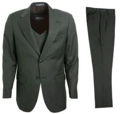 Stacy Adams Men's 3 Piece Executive Slim Suit - Textured Solid