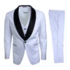 Stacy Adams Men's 3 Piece Tuxedo - Flat Front Pants 1 Stacy Adams Men's 3 Piece Tuxedo - Flat Front Pants -Stylish Men's Formal Wear smt282h 04 white 1