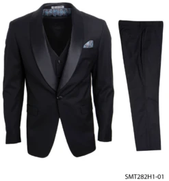 Stacy Adams Men's 3 Piece Tuxedo - Shawl Lapel 13 Stacy Adams Men's 3 Piece Tuxedo - Shawl Lapel -Stylish Men's Formal Wear smt282h black 1