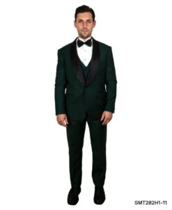 Stacy Adams Men's 3 Piece Tuxedo - Shawl Lapel 14 Stacy Adams Men's 3 Piece Tuxedo - Shawl Lapel -Stylish Men's Formal Wear smt282h1 11 green 25