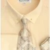 Karl Knox Men's French Cuff Shirt Set - Sharp Collar Bar -Stylish Men's Formal Wear sx4437 tan