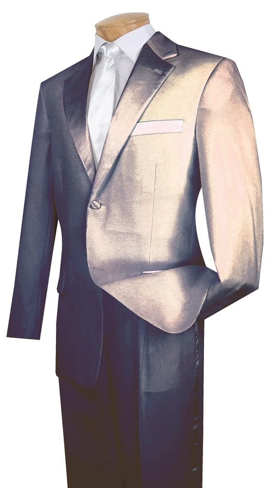 Vinci Men's 2 Piece Poplin Tuxedo - Satin Trim And Buttons 4 Vinci Men's 2 Piece Poplin Tuxedo - Satin Trim And Buttons - Image 2