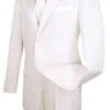 Vinci Men's 2 Piece Poplin Tuxedo - Satin Trim And Buttons