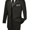Vinci Men's 2 Piece Tuxedo - 3 Button Jacket In Microfiber -Stylish Men's Formal Wear t 3ht black 2