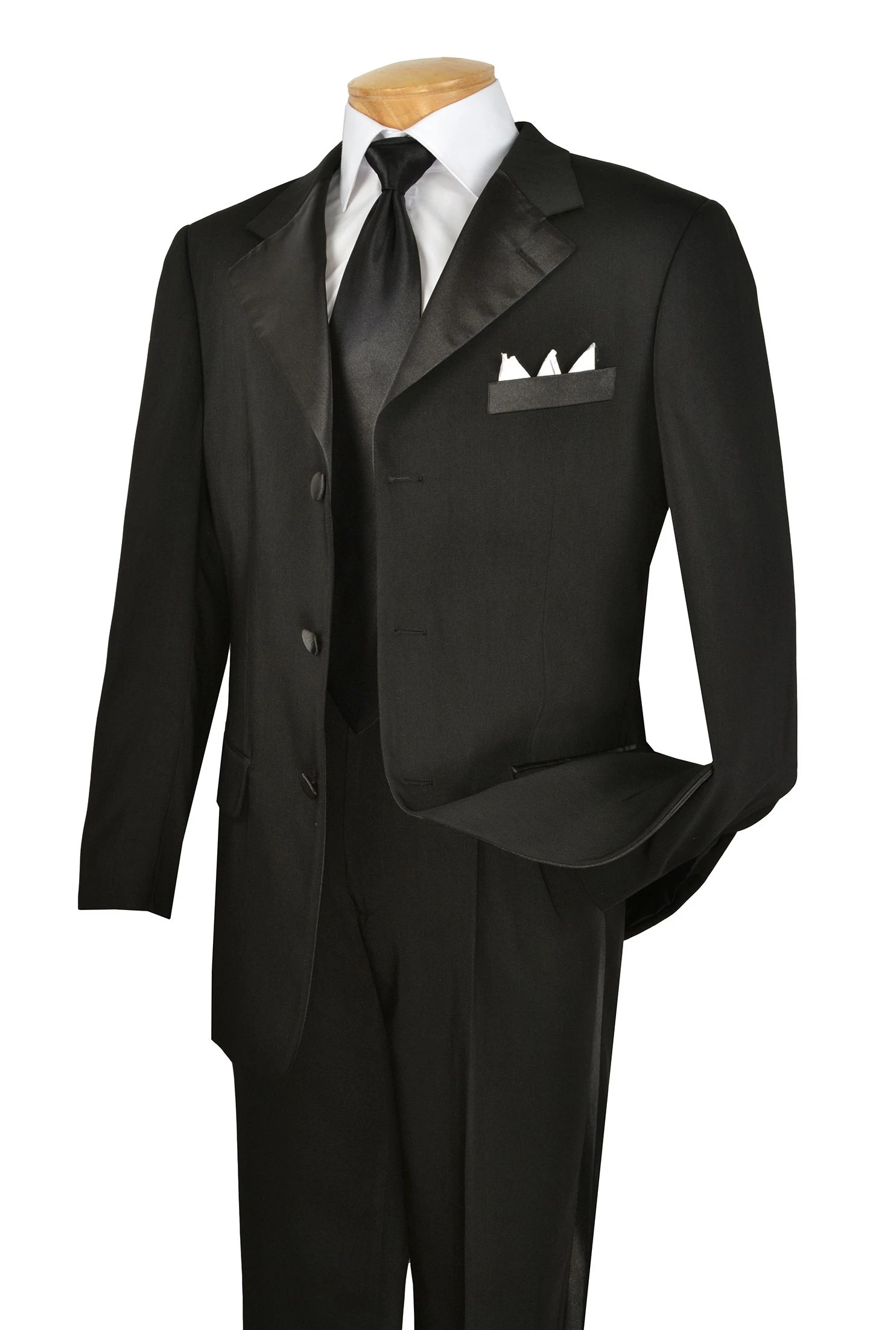 Vinci Men's 2 Piece Tuxedo - 3 Button Jacket In Microfiber