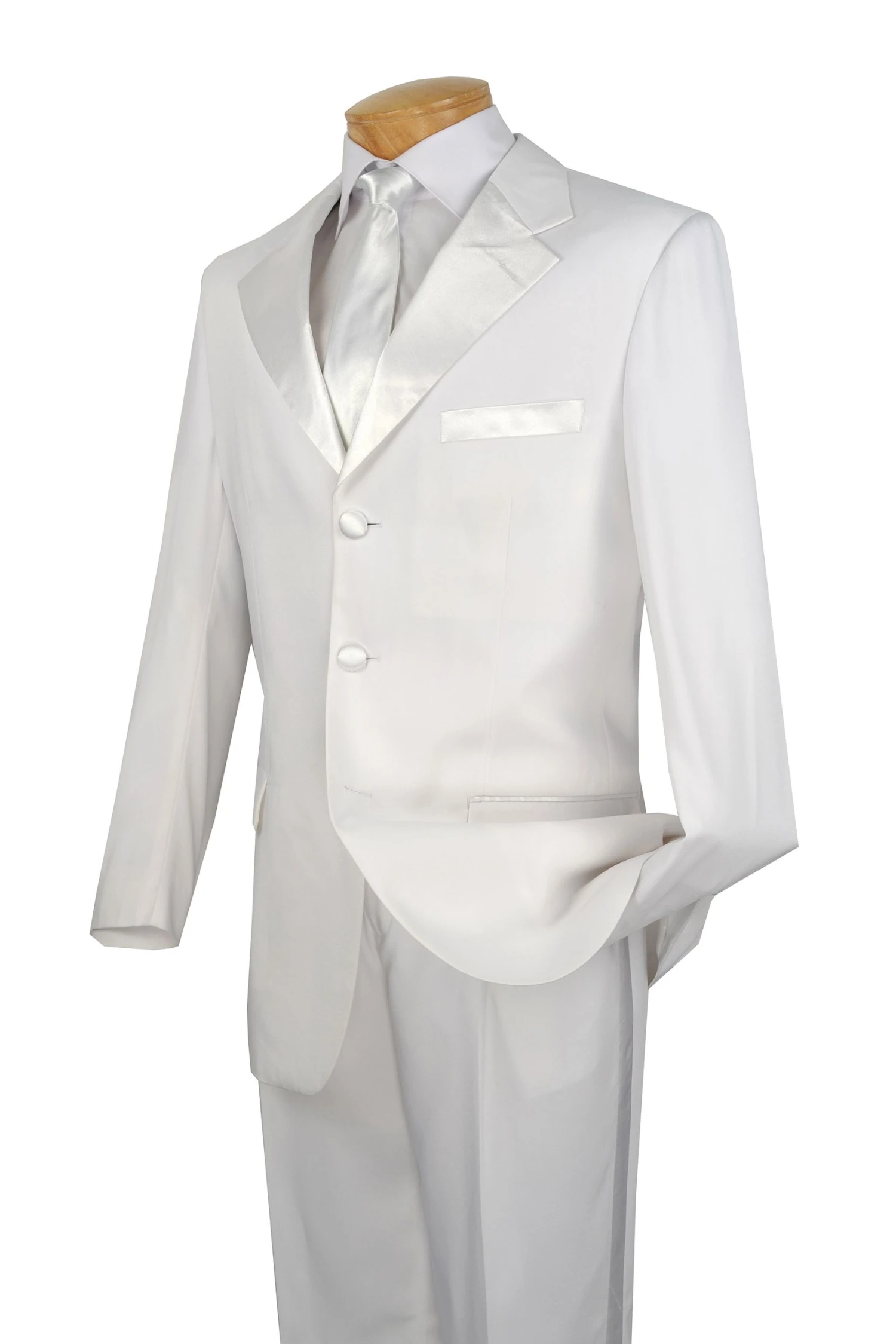 Vinci Men's 2 Piece Tuxedo - 3 Button Jacket In Microfiber 4 Vinci Men's 2 Piece Tuxedo - 3 Button Jacket In Microfiber - Image 2