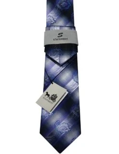 Statement Classic Tie Set- Gradient Stripes -Stylish Men's Formal Wear t216 4