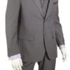 Vittorio St Angelo Men's 3 Piece Classic Suit - Modern Fit -Stylish Men's Formal Wear t62w heather grey