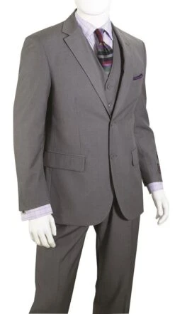 Vittorio St Angelo Men's 3 Piece Classic Suit - Modern Fit