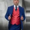 Statement Men's 100% Wool 3 Piece Suit - Stylish Vest -Stylish Men's Formal Wear tomme sapphire