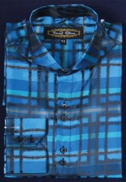 Daniel Ellissa Men's Fashion Dress Shirt - Rugged Checker 15 Daniel Ellissa Men's Fashion Dress Shirt - Rugged Checker -Stylish Men's Formal Wear turquoise 10