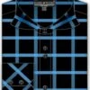 Daniel Ellissa Men's Fashion Dress Shirt - Bold Windowpane -Stylish Men's Formal Wear turquoise 8