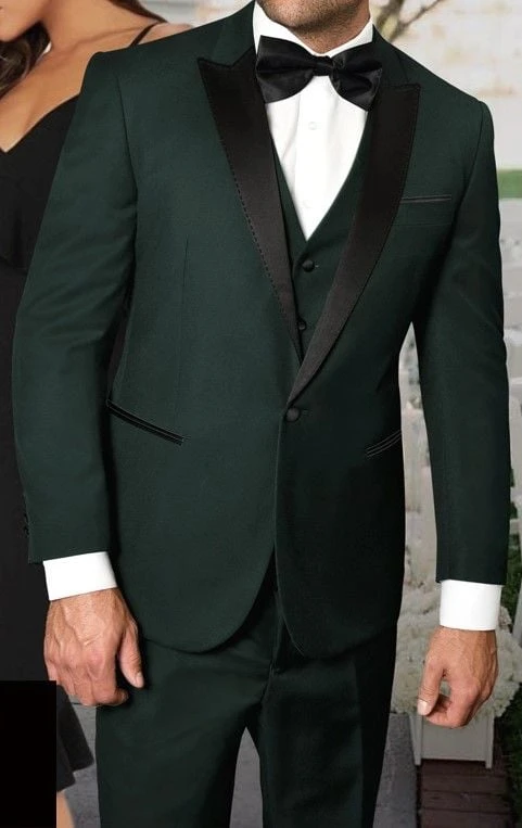 Statement Men's 3 Piece 100% Wool Tuxedo - Stylish Accents 6 Statement Men's 3 Piece 100% Wool Tuxedo - Stylish Accents - Image 4