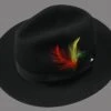 Statement Men's Wool Fedora Style Hat - Untouchable Style -Stylish Men's Formal Wear untouchable black