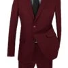 SMB Couture Men's 2 Piece Executive Suit - Solid Burgundy