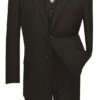 Vinci Men's 3 Piece Wool Feel Executive Suit - Pinstripe -Stylish Men's Formal Wear v2rs 7 black copy