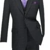 Vinci Men's 3 Piece Wool Feel Executive Suit - Windowpane 1 Vinci Men's 3 Piece Wool Feel Executive Suit - Windowpane -Stylish Men's Formal Wear v2rw 15 black copy