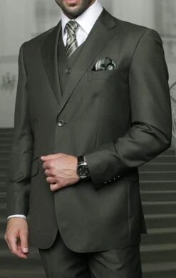 Vinci Men's 3 Piece Wool Feel Outlet Suit - Flat Front Pants 19 Vinci Men's 3 Piece Wool Feel Outlet Suit - Flat Front Pants -Stylish Men's Formal Wear v2trolive 19 2 opt