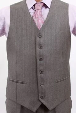 Tazio Men's 3 Piece Executive Suit - Textured Solid