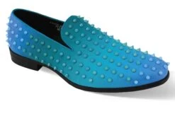 After Midnight Men's Fashion Dress Shoe - Vibrant Spikes -Stylish Men's Formal Wear vip turq multi 01